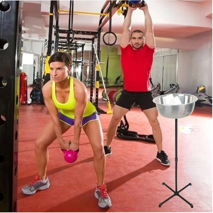Portable Gym Chalk Stand,Freestanding Holder Gym Chalk Bowl,Stainless Steel Chalk Bowl,Gym Chalk Holder,Suitable for All Kinds of Sports Venues