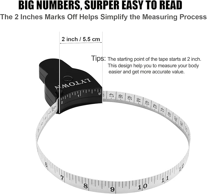 Automatic Telescopic Tape Measure(60in/150cm), Measuring Tape for Body,Self-Tightening Body Measuring Tape,Retractable Tape Measure for Fitness, Weight Loss, Tailor, Sewing, Handcrafts (4 PCS)