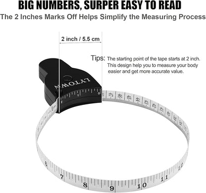 Automatic Telescopic Tape Measure(60in/150cm), Measuring Tape for Body,Self-Tightening Body Measuring Tape,Retractable Tape Measure for Fitness, Weight Loss, Tailor, Sewing, Handcrafts (4 PCS)
