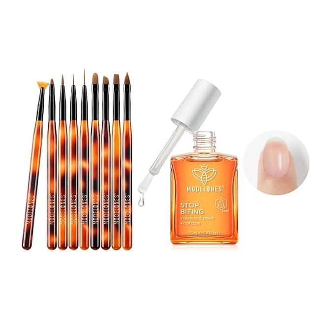Modelones Nail Art Nail Biting Treatment for Kids No Bite Nail Polish Bitter Thumb Sucking Deterrent Nail Biting Prevention Quick-Drying Stop Nail Biting kids & Adults