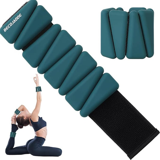 Ankle Weights Set of 2 (1 lb/2 lb/3 lb Each) Adjustable Wrist Weights for Women Men Wearable Arm Leg Weight for Pilates, Running, Walking, Workout, Yoga