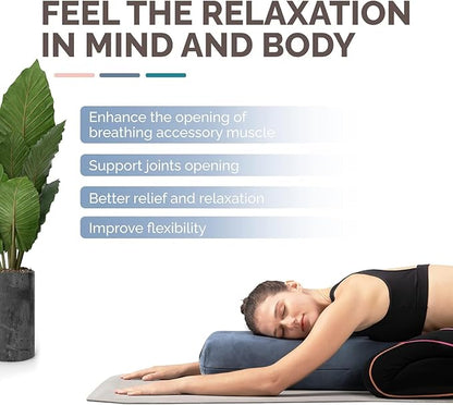 Yes4All Triple-Layer Sponge Yoga Bolster Pillow for Restorative Yoga & Meditation - Versatile Yoga Support Pillow, Balance & Poses Modification