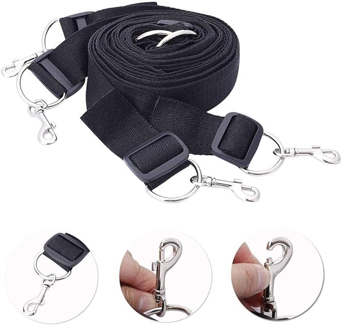 Soft Adjustable Straps Set PU Leather Kit for Hand-Wrist-Ankle Home Gym Sports