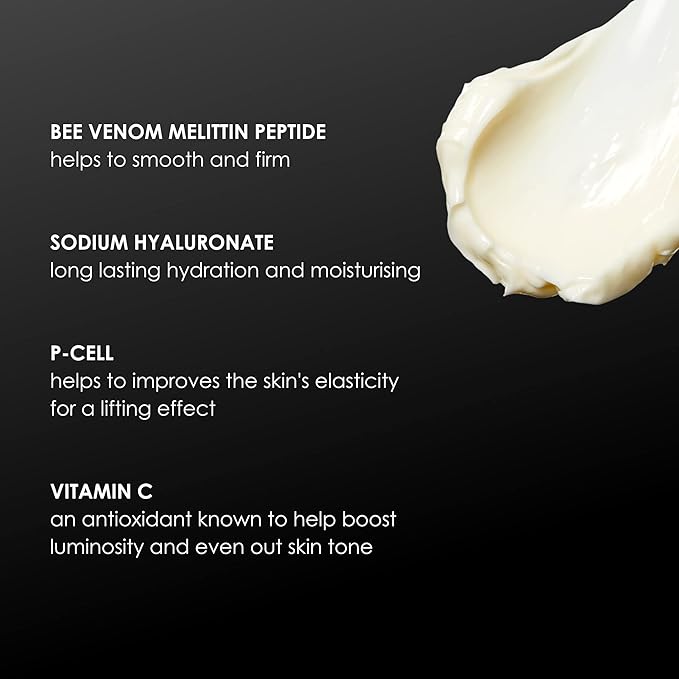 Rodial Bee Venom Moisturiser Cream Deluxe 0.5fl.oz - Intense Face Cream to Restore Skin Elasticity and Firmness - Anti-Aging Formula - Juvinity for Collagen Production Boost - Long Lasting Hydration