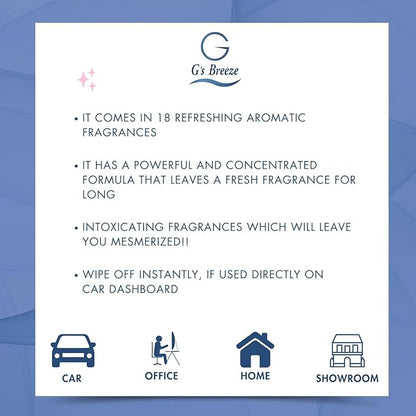G's Breeze Smart Aroma Diffuser with 60ml New Car Scent Refill - Bluetooth & Wi-Fi App Control - LED Lighting & Adjustable Intensity - Long-Lasting Leather Automotive Fragrance for Home or Office