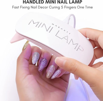 Makartt UV LED Nail Lamp: UV Light for Gel Nails, 6W Mini USB Portable Lamp Fast Drying Gel Polish Curing Light 60S Timer Dryer Manicure Salon Home DIY