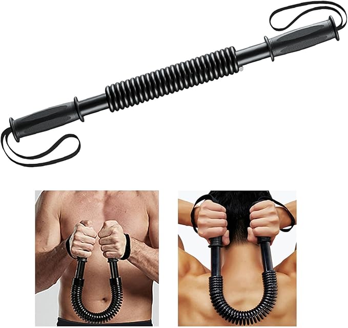 Spring Power Twister Bar, Upper Body Exercise, Fitness Workout Equipment, Chest Expander Strength Training for Muscle Pulling