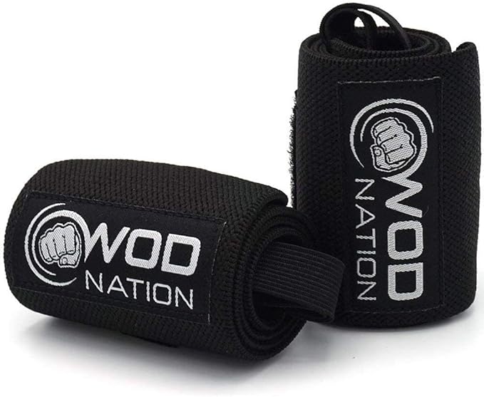 WOD Nation Wrist Wraps for Weightlifting & Strength Training – Professional Gym Straps w/Thumb Loop for Men & Women