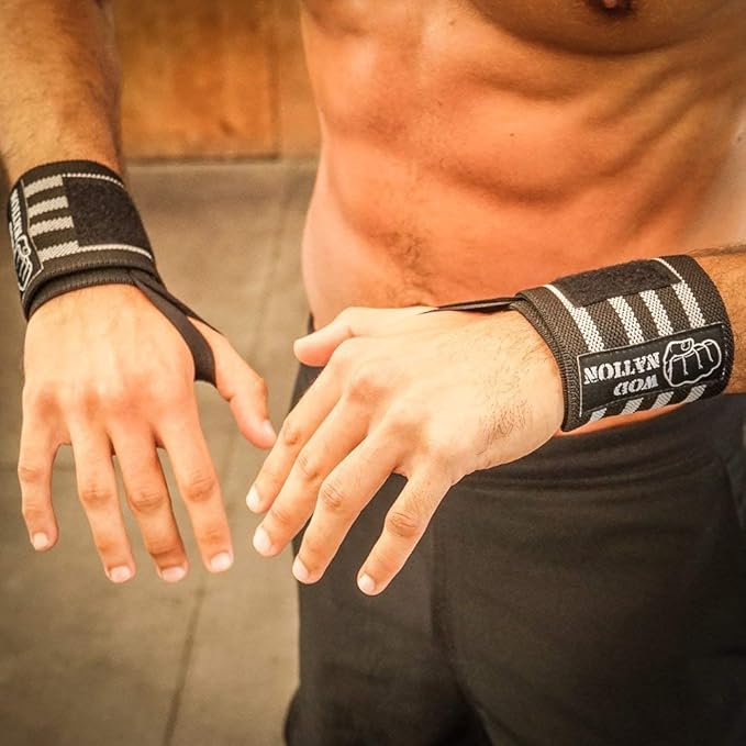 WOD Nation Wrist Wraps for Weightlifting & Strength Training – Professional Gym Straps w/Thumb Loop for Men & Women