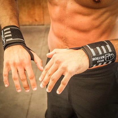 WOD Nation Wrist Wraps for Weightlifting & Strength Training – Professional Gym Straps w/Thumb Loop for Men & Women