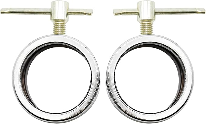Olympic Barbell Spin-Lock Collars for 2" Olympic Bar Screw Clamps Hex Nut Anti-Slip Collars Dumbell Weight Lifting, Pack of 2 (C)