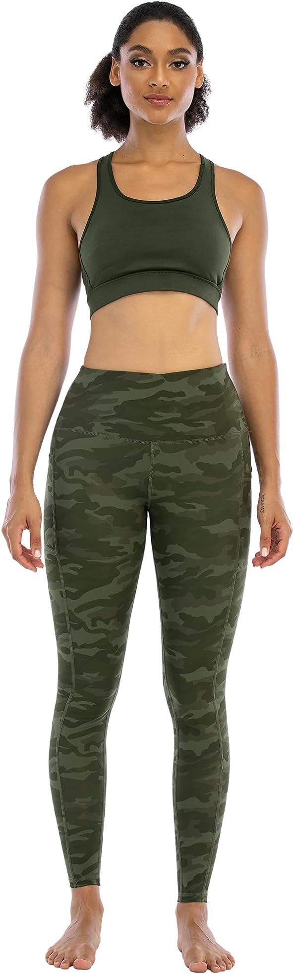 CHRLEISURE Leggings with Pockets for Women, High Waisted Tummy Control Workout Yoga Pants