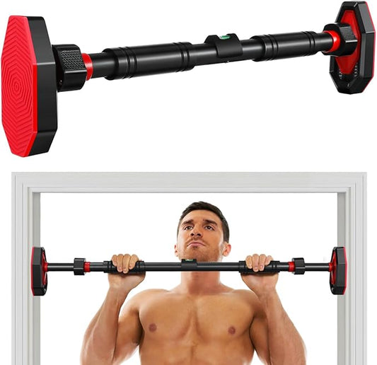 NUOBESTY Pull up Bar, 25.5'' - 39.3'' Adjustable Pull up Bar Doorway with Locking Mechanism Strength Training Workout Equipment for Fitness, Upper Body Workout, Home Gym Accessories, Max Load 440lbs