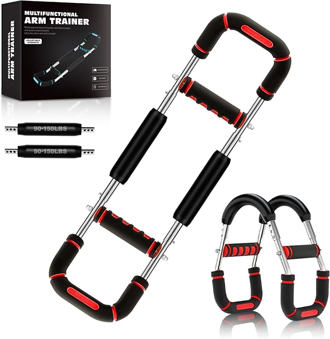 2025 Pro Twister Arm Trainer, Adjustable Power Twister Bar, Chest Shoulder Arm Workout Equipment, Portable Detachable Upper Body Fitness Machine for Home & Gym