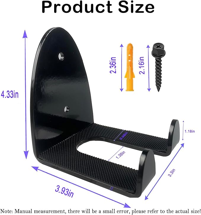 Barbell Holder Wall Mount,Garage Gym Bar Wall Rack,Vertical Olympic Hanger wall Mount Rack,Space Saving Commercial or Home Gym Accessory Holds Under 33mm Bar Size Barbell Hanger