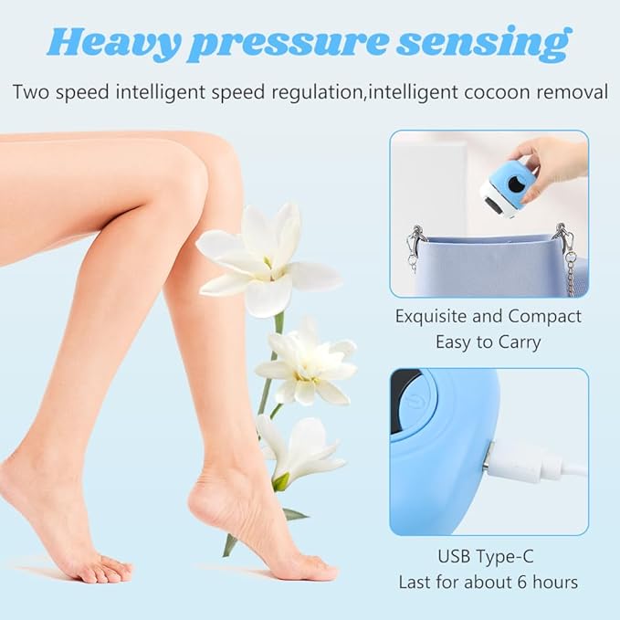 Electric Foot Callus Remover - 3 Grinding Heads & LCD Display for Fast Tough Skin Removal, Women's Home Pedicure Tool for Daily Care & Salon-Like Smooth Feet