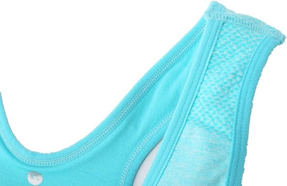 Women's Zipper Front Closure Sports Bra Racerback Yoga Bras