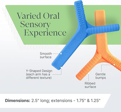 ARK Y-Chew Sensory Chew, Sensory Toys for Kids and Adults, Chew Fidget for Autism, ADHD, SPD, Anxiety, Medical-Grade Oral Motor Therapy Tools, XT, Firm, Turquoise