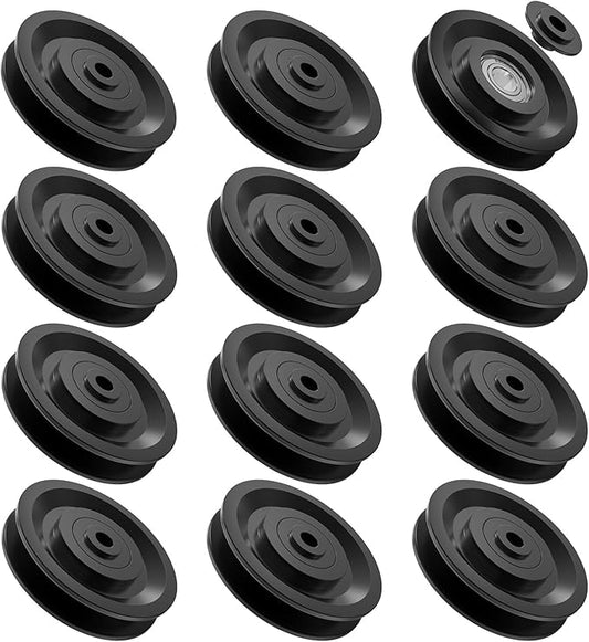 Universal Nylon Bearing Pulley Wheel Replace Gym Attachments Diameter 90mm/3.5" for Gym Equipment Part Cable Machine