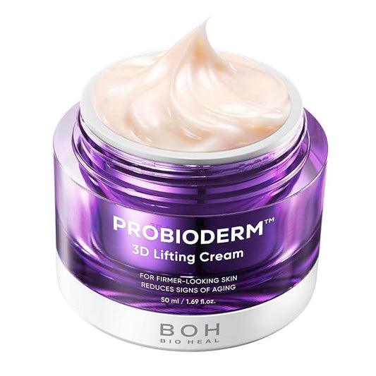 Probioderm 3D Lifting Cream 1.7 fl oz | Advanced Korean Anti-Aging Probiotics Facial Night Cream Moisturizer with 17-Peptide Complex & Patented Probioderm for Wrinkles on Face and Neck
