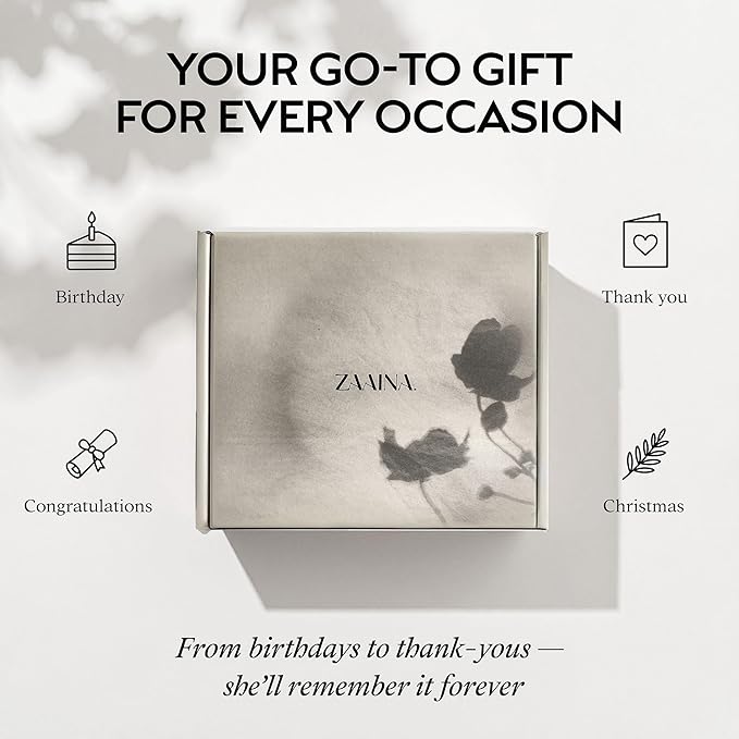 ZAAINA Spa Gift Basket for Women – Luxury Self Care Kit with Face Mist, Glow Serum, Soaps & Lip Balm – Natural Handmade Pampering Care Package for Women – Birthday & Relaxation Spa Basket (Deluxe Set)