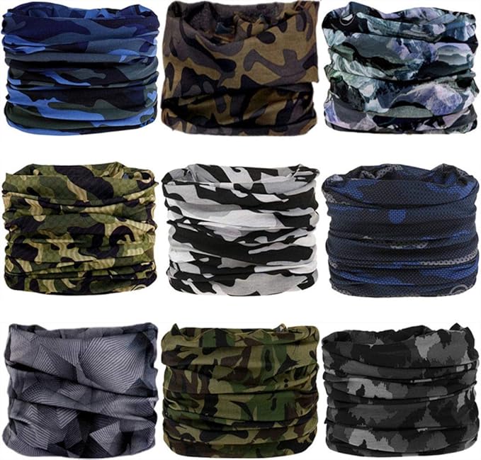 Headband Neck Gaiter Head Wrap Headwear Face Mask Magic Scarf Bandana for Men and Women