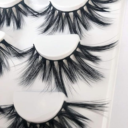 Mikiwi Lashes, 25mm Faux Mink Lashes, 6D Faux Mink Lashes, Faux Mink Eyelashes, Dramatic Lashes, 25mm Faux 3D Mink Eyelashes (6D4-06)