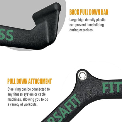 Ergonomic LAT Pull Down Bars, Back and Triceps Strength Training Equipment, LAT Pulldown Attachments, Cable Attachments for Home Gym