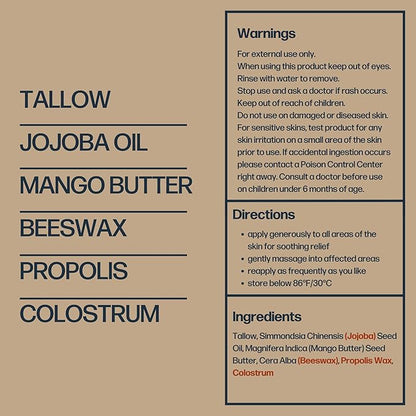 Everything Cream | 100% Grass Fed Beef Tallow Moisturizer for Face and Body | Day & Night Skincare | Safe Natural Edible-Grade Ingredients | After-Sun Care | All Skin Types | 3 oz