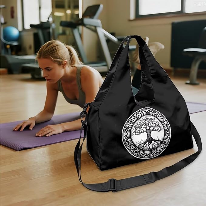 Yoga Mat Bag for Women Men Large Carryall Tote with Adjustable Shoulder Strap for Gym Yoga Travel Pilates Office
