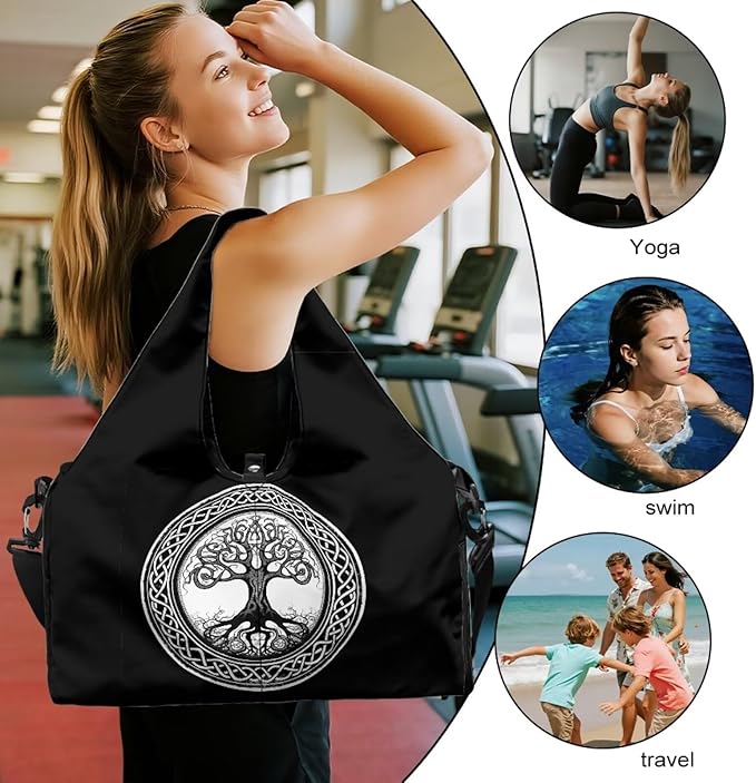 Yoga Mat Bag for Women Men Large Carryall Tote with Adjustable Shoulder Strap for Gym Yoga Travel Pilates Office