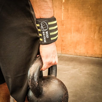 WOD Nation Wrist Wraps for Weightlifting & Strength Training – Professional Gym Straps w/Thumb Loop for Men & Women