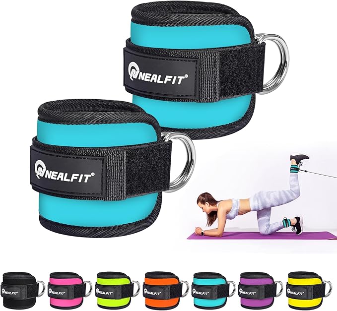 Ankle Strap for Cable Machine, Gym Ankle Cuff for Kickbacks, Leg Extensions, Glute Workouts, Booty Hip Abductors Exercise for Women and Men