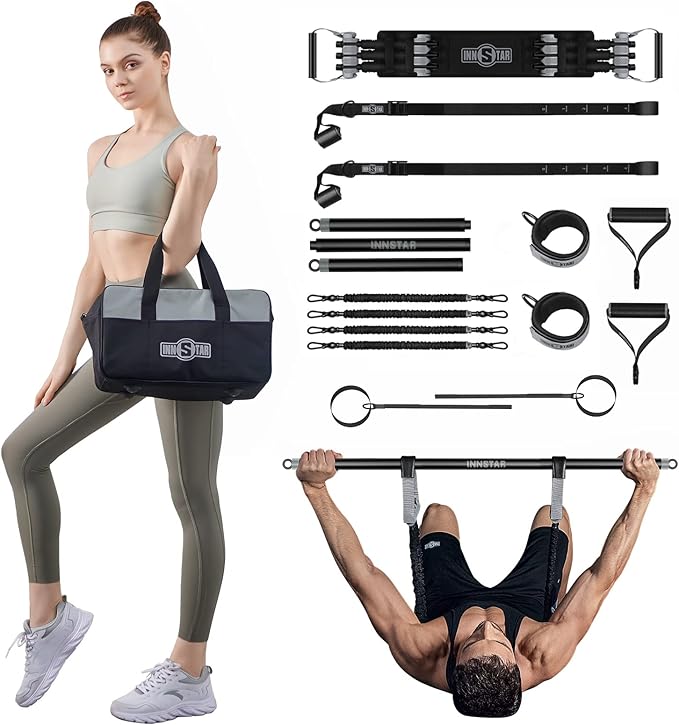 INNSTAR Resistance Bands Accessories Exercise Bands Attachment，Fitness Handles, Workout Bar for Home Gym Workout Full Body Workout