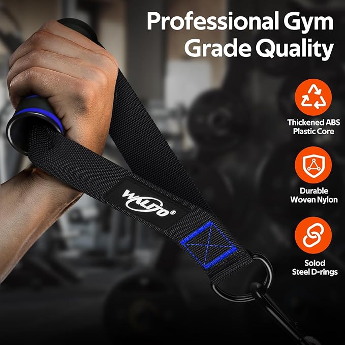 WALITO Exercise Handles, Replacement Cable Machine Attachments for Home Gym Equipment, Pulley System, Pilates, Resistance Bands, Strength Trainer, Heavy Duty Working Out Handles