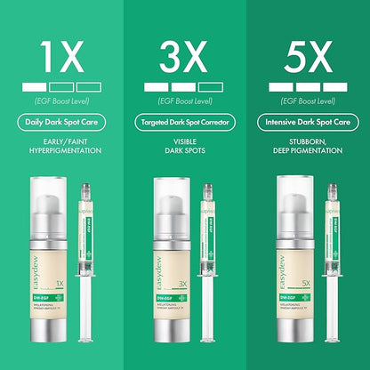 Easydew DW-EGF Melatoning Ampoule 3X - Hydrating Dark Spot Serum with Niacinamide & Glutathione for Uneven Skin - Fast Absorbing Day & Night Ampoule Korean Skin Care (Pump 0.27 fl oz, EGF 3X)