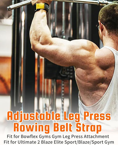 𝑻𝒉𝒊𝒄𝒌 𝑼𝒑𝒈𝒓𝒂𝒅𝒆𝒅 Adjustable Leg Press Rowing Strap, Fit for Bowflex Home Gym accessories, Fit for Ultimate 2 Blaze Elite Sport Blaze Sport Gym