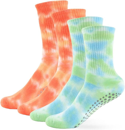 3/6 Pairs Cute Pilates Socks with Grips,Yoga Socks Barre Sock Non Slip Embroidery for Barre Ballet Barefoot Workout