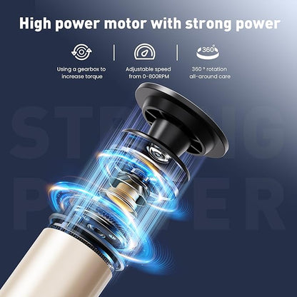 Electric Foot Callus Remover,2 in1 Rechargeable Callus Remover for Feet,9-Speed Wireless Electric Foot File Nail Grinder,Foot Scrubber Pedicure Tools for Dead Skin Dry Cracked Feet (Gold MINI)
