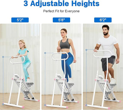 Stair Stepper for Home Gym,Folding Vertical Climber Cardio Exercise Machine,Stair Climber for Full Body Workout with Adjustable Handlebar for Women & Men