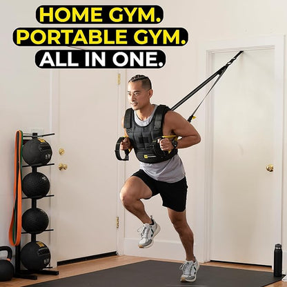 TRX All-in-ONE Suspension Training System: Full Body Workouts for Your Home Gym, Travel, and Outdoors | Includes Indoor & Outdoor Anchors, Workout Guide and Video Downloads
