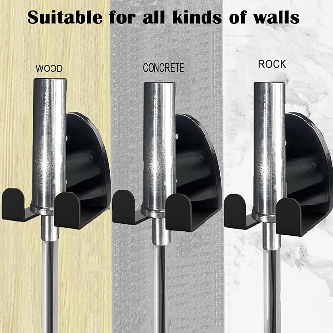 Barbell Holder Wall Mount,Garage Gym Bar Wall Rack,Vertical Olympic Hanger wall Mount Rack,Space Saving Commercial or Home Gym Accessory Holds Under 33mm Bar Size Barbell Hanger