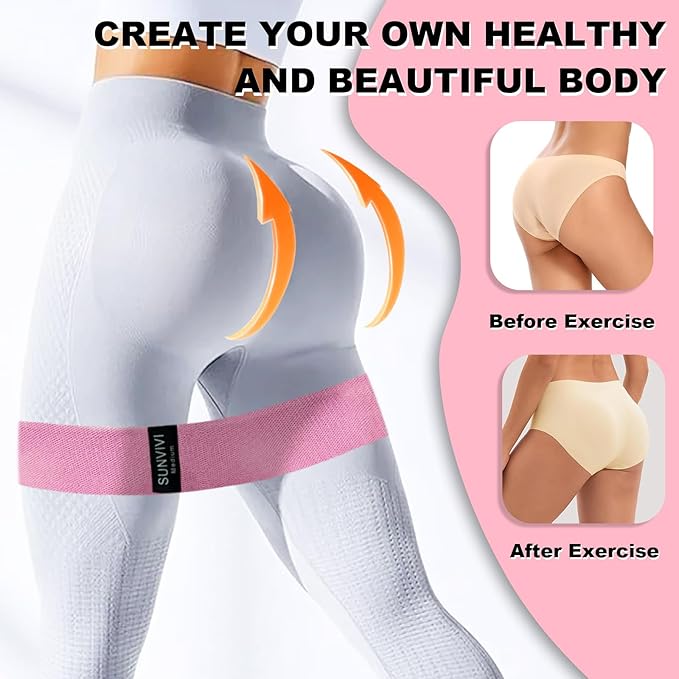 Resistance Bands for Working Out, Fabric Loop Exercise Bands for Legs and Butt, Workout Bands Set for Women and Men, 3 Booty Bands for Yoga, Pilates and Fitness