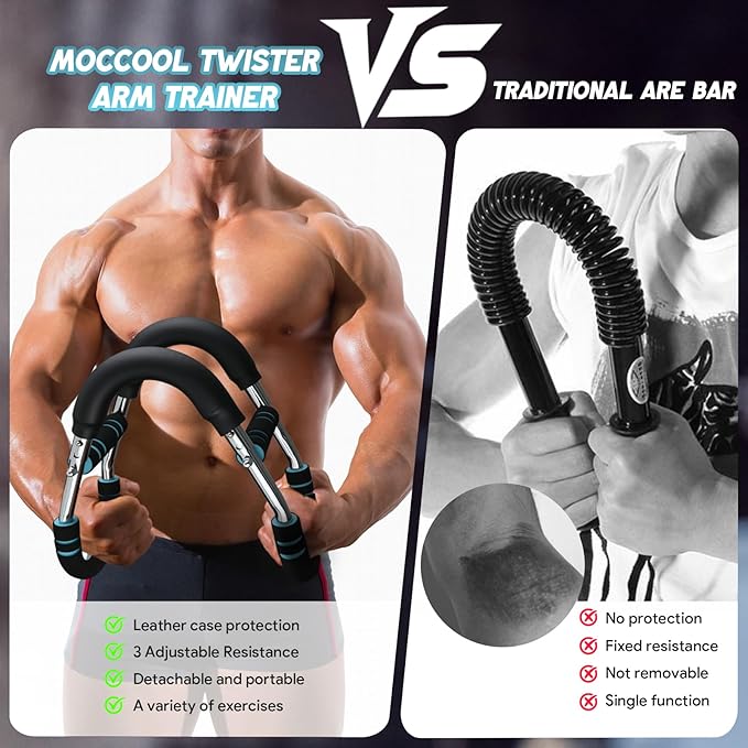 Twister Arm Trainer, Adjustable Spring Resistance Fitness Workout Equipment, Portable Chest Exercise Strength Training for Shoulder Forearm Muscle, Home Gym for Men Women