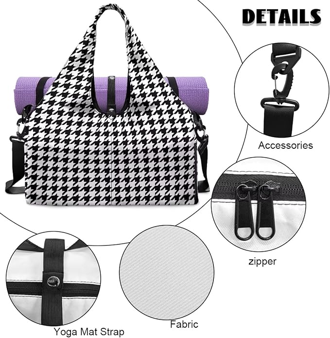 Yoga Mat Bag for Women Men Large Carryall Tote with Adjustable Shoulder Strap for Gym Yoga Travel Pilates Office