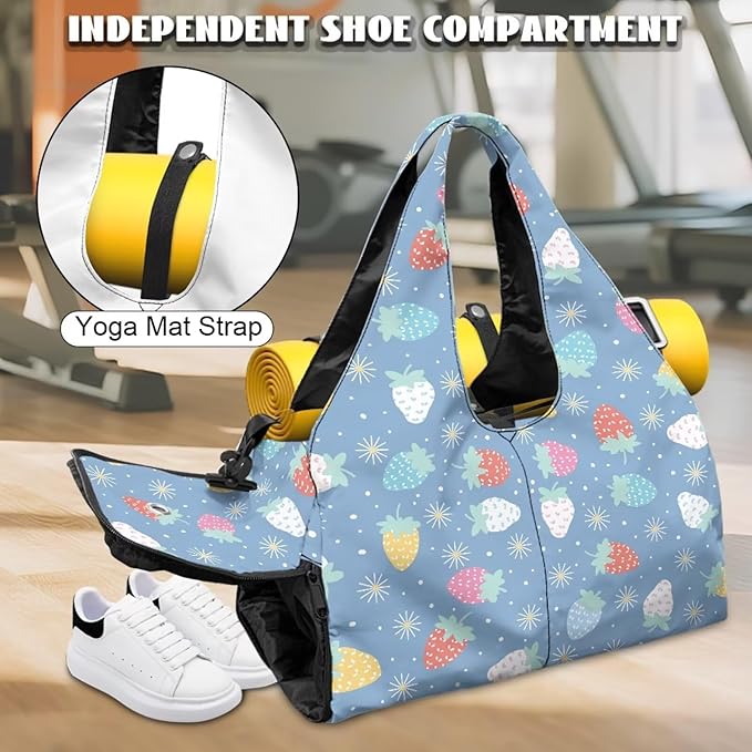Yoga Mat Bag for Women Men Large Carryall Tote with Adjustable Shoulder Strap for Gym Yoga Travel Pilates Office