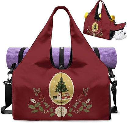 Yoga Mat Bag for Women Men Large Carryall Tote with Adjustable Shoulder Strap for Gym Yoga Travel Pilates Office