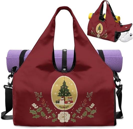 Yoga Mat Bag for Women Men Large Carryall Tote with Adjustable Shoulder Strap for Gym Yoga Travel Pilates Office