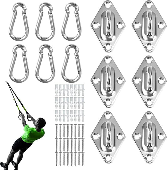 Wall Mount for Resistance Bands, Workout Anchors Wall Resistance with Hook for Fitness Bands, Space Saving Workout Equipment for Home Gym Weight Straps Suspension Training Exercise