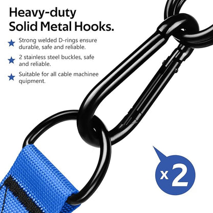 WALITO Exercise Handles, Replacement Cable Machine Attachments for Home Gym Equipment, Pulley System, Pilates, Resistance Bands, Strength Trainer, Heavy Duty Working Out Handles